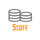 利用料が5%OFF