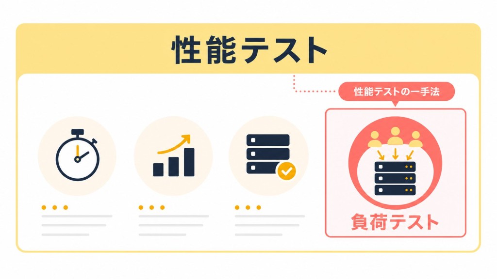 図解：負荷テストは性能テストの中の一手法
