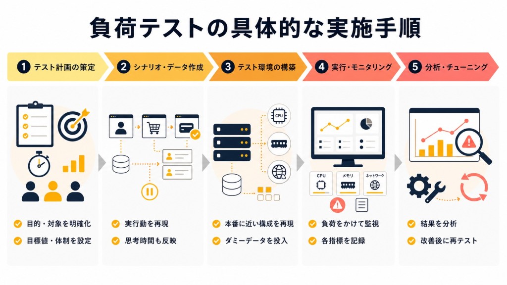 図解：負荷テストの実施手順